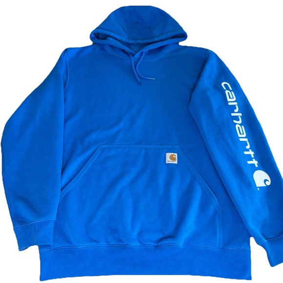 Carhartt Hoodie Sweatshirt Loose Fit Sleeve Logo Royal Blue 
Loose Fit K288-HD3 - Picture 1 of 8